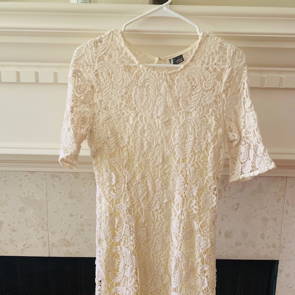 Urban Outfitters lace dress in ivory